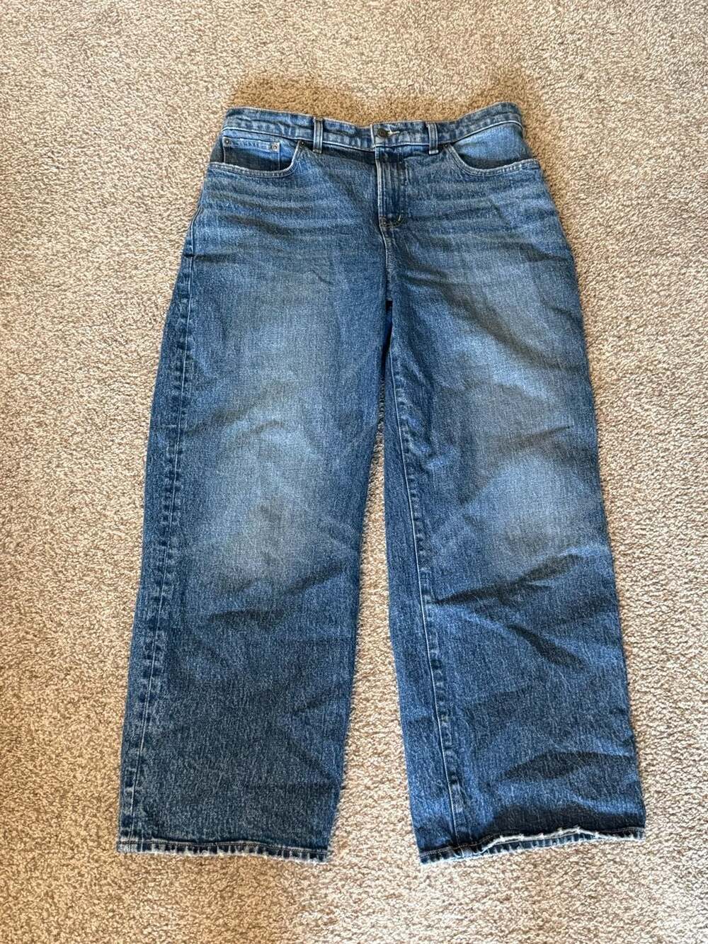 Madewell Blue Denim perfect vintage Wide Leg Jeans 29P